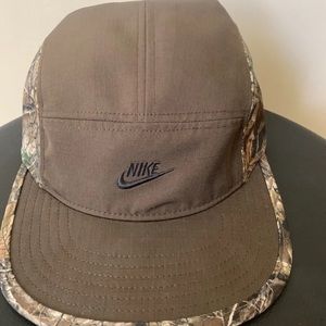 Nike AW84 X Realtree Camo Ripstop 5 Panel Hat RARE Strapback USED